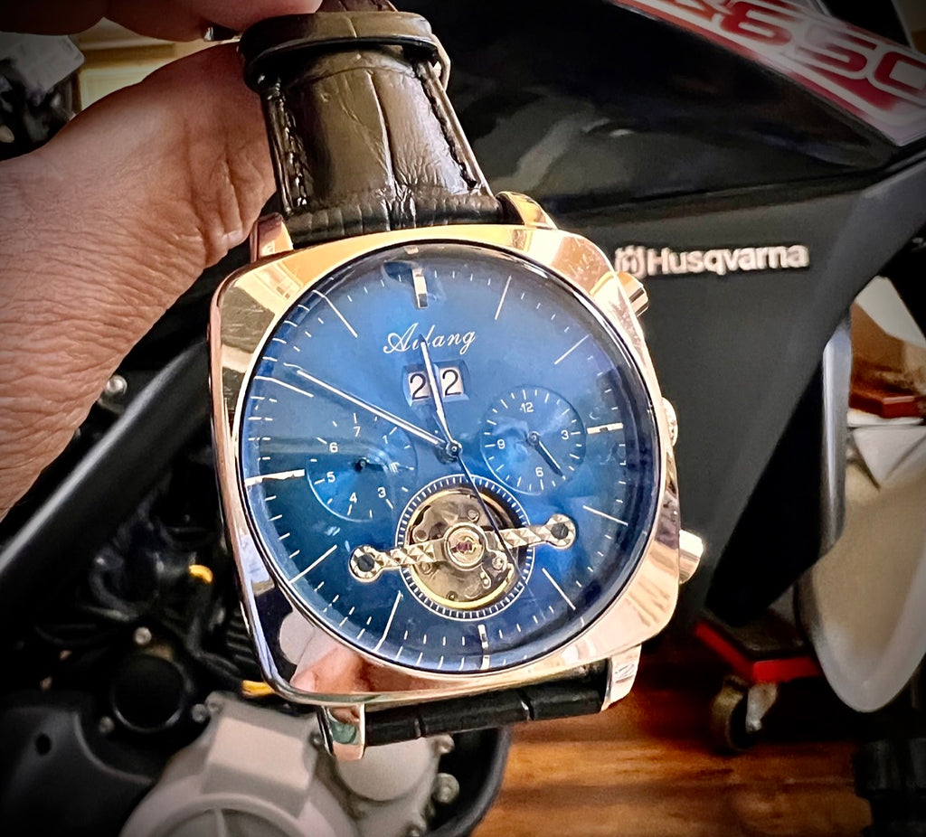 #336 AILANG automatic luxury Unisex Beautiful fashion watche chronograph Square Large Dial Watch