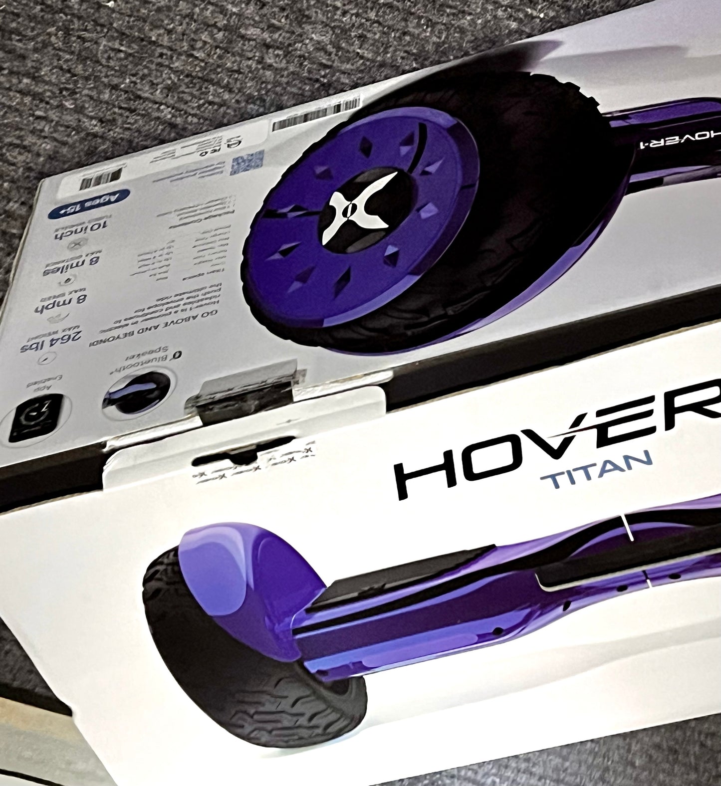 Hover-1 Titan Electric Hoverboard 8MPH Top Speed, 8 Mile Range, 3.5HR Full-Charge, Built-In Bluetooth Speaker, Rider Modes Beginner to Expert