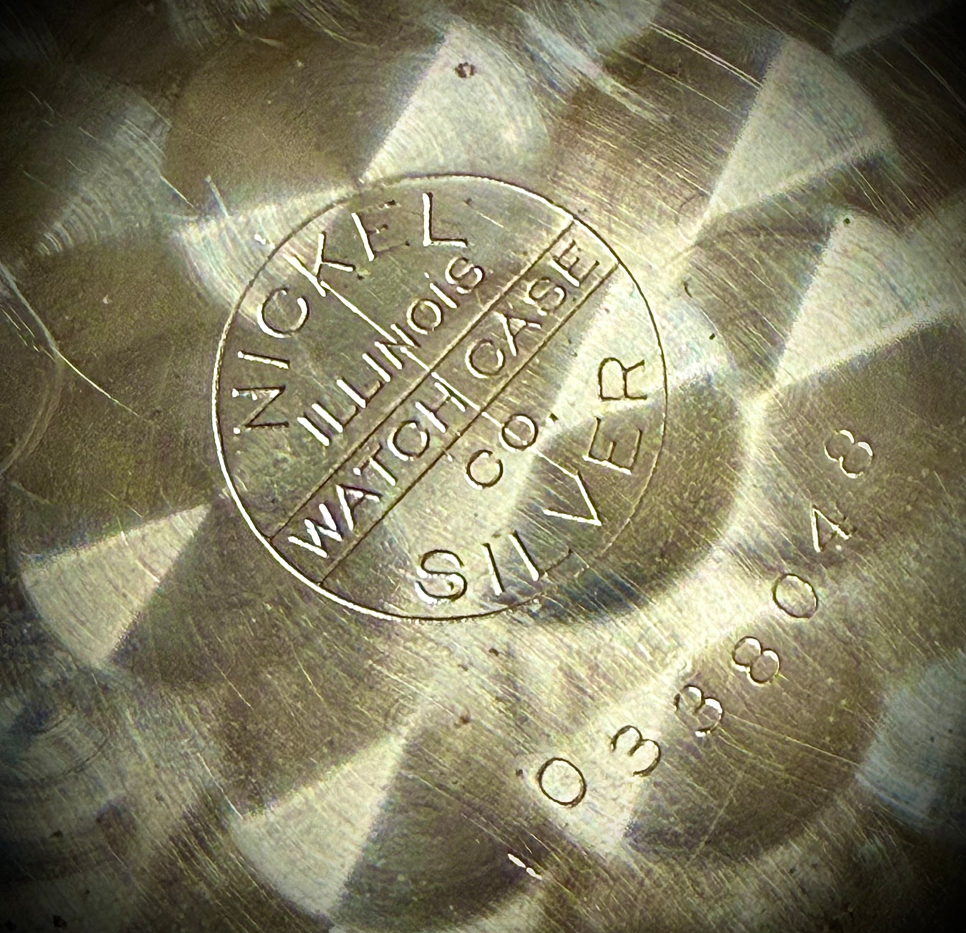 R#1417 Antique 1908 Hamilton pocket watch, adjusted movement rail road accuracy grade 974 serial number 660062 Nickel Silver Lancaster Pensilvania case no 0338048