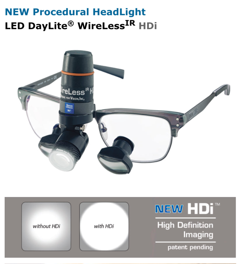 #001 Designs for Vision Dental Loupes HDi Wireless Touch-less headlight 7YR Warranty