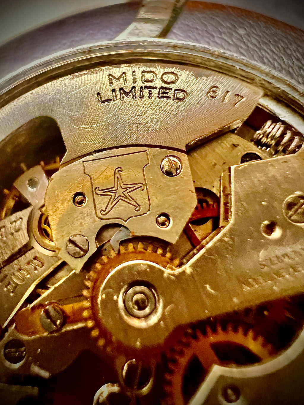 #1278 Vintage 1940's WWII Era MIDO Multifort Super-Automatic Military Watch