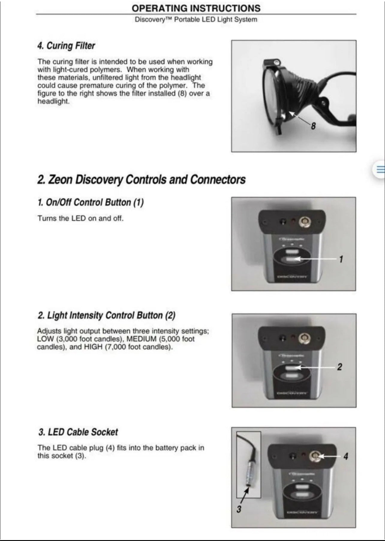 New Orascoptic Zeon Discovery Light Module ***ONLY*** 7 years warranty