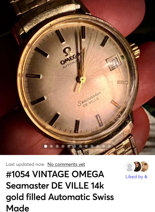 #1054 VINTAGE OMEGA Seamaster DEVILLE 14k gold filled Automatic Swiss Made