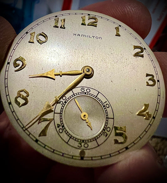 R#992-D Hamilton-A Pocket watch Movement for parts or not working