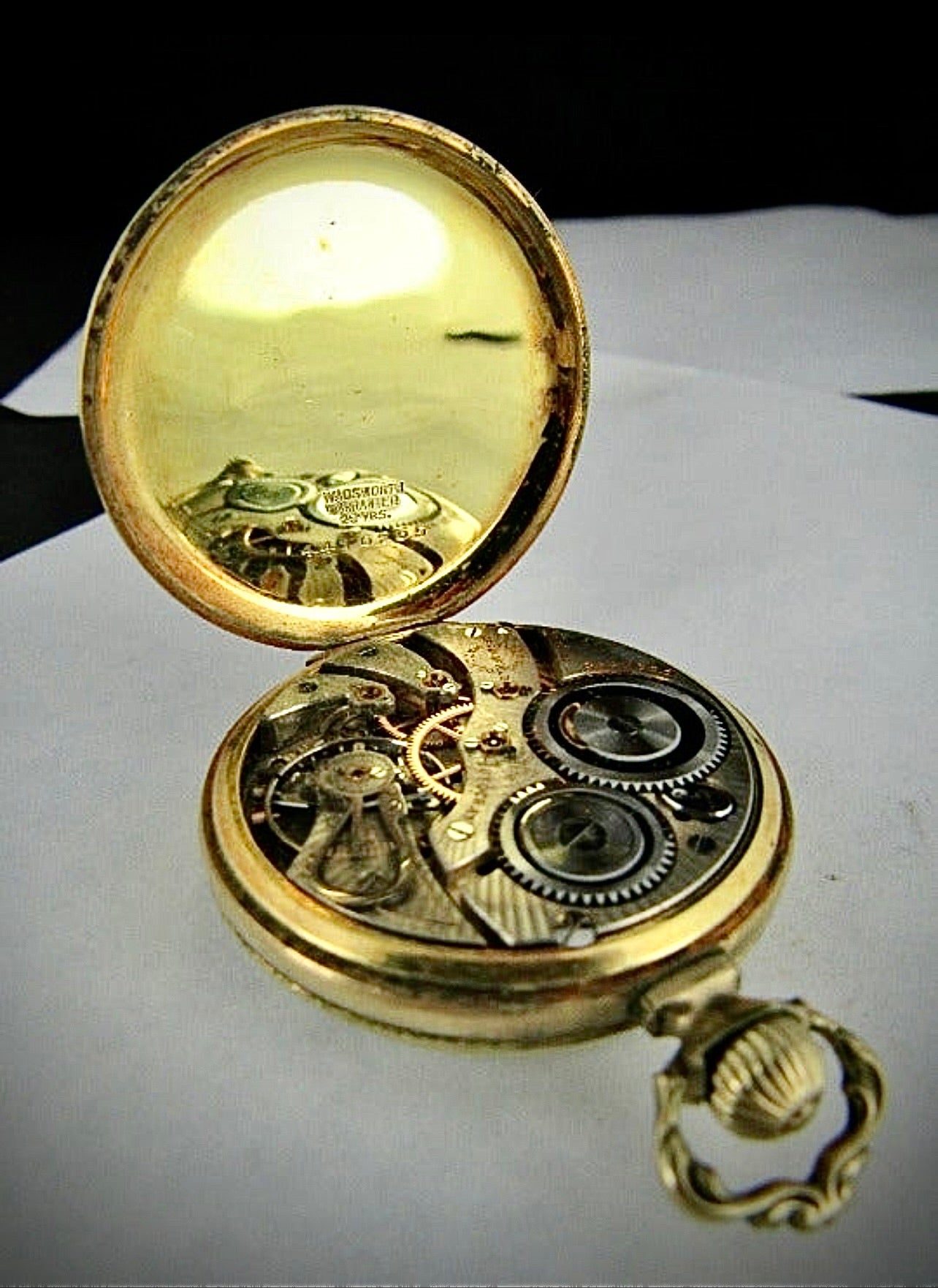 #983 14k GOLD filled 17J POCKET WATCH Illinois 12s "THE AUTOCRAT" Wadsworth WORKS