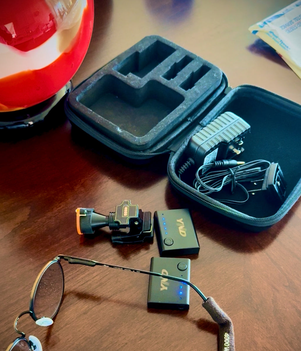 Reserved Loaner Wirless LED loupe light system dual Wireless batteries with intensity  control for Dr. James Murphy 44 E 67th St New York, NY 10065-6135 shipped
