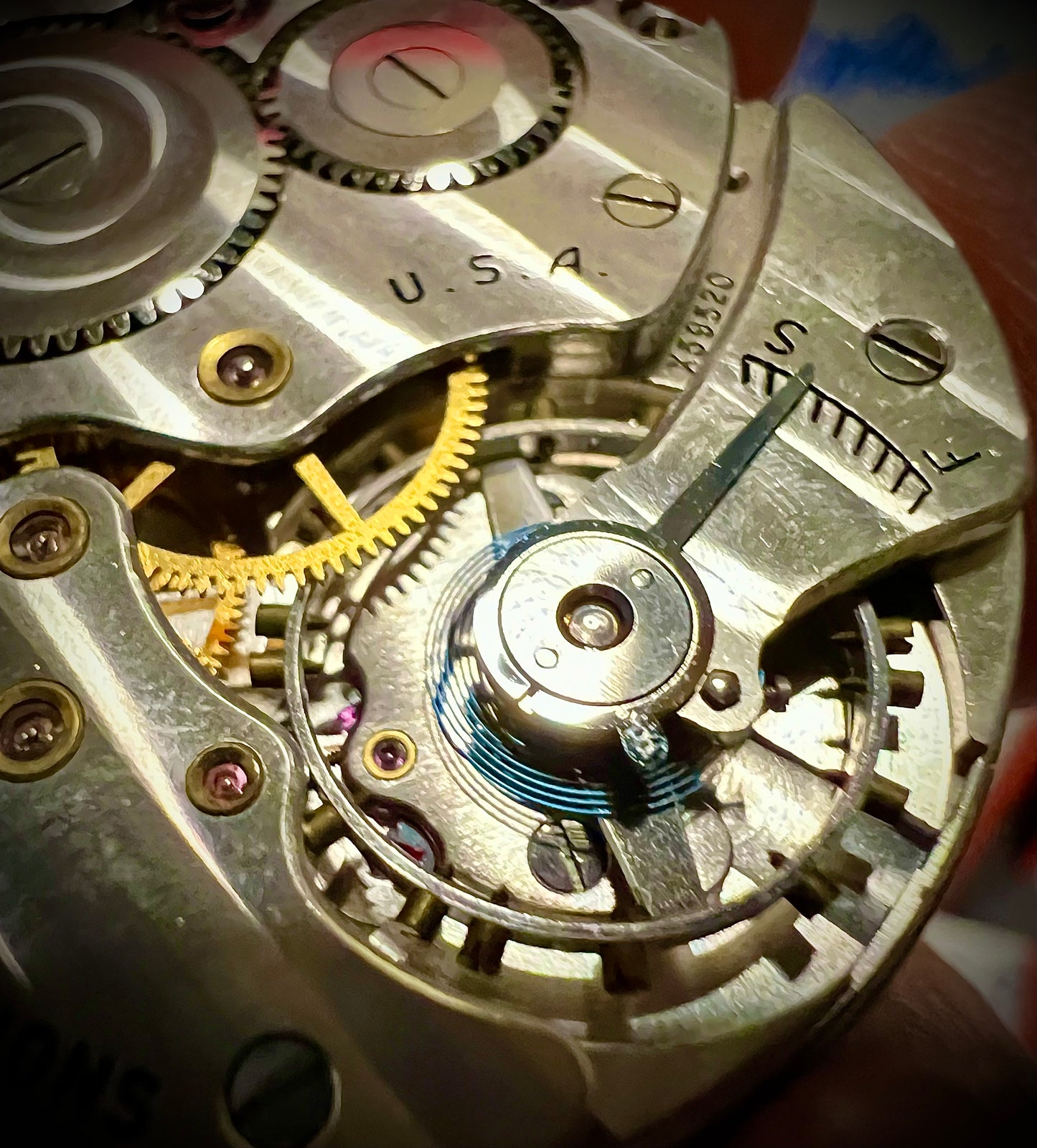 R#992-D Hamilton-A Pocket watch Movement for parts or not working