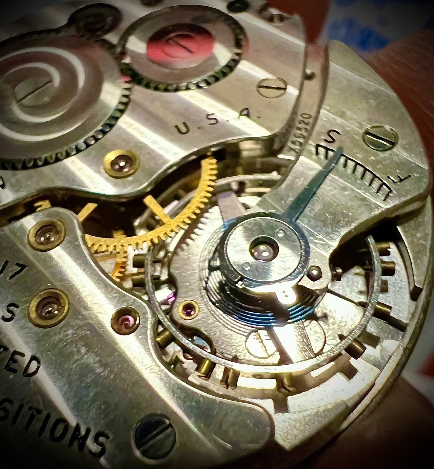 R#992-D Hamilton-A Pocket watch Movement for parts or not working