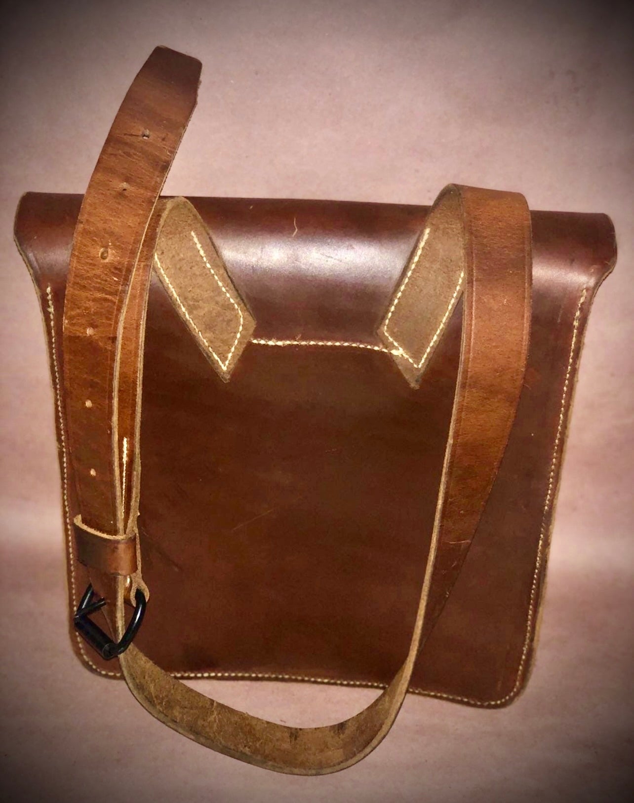 Rare find Leather mail bag vintage beautiful thick heavy