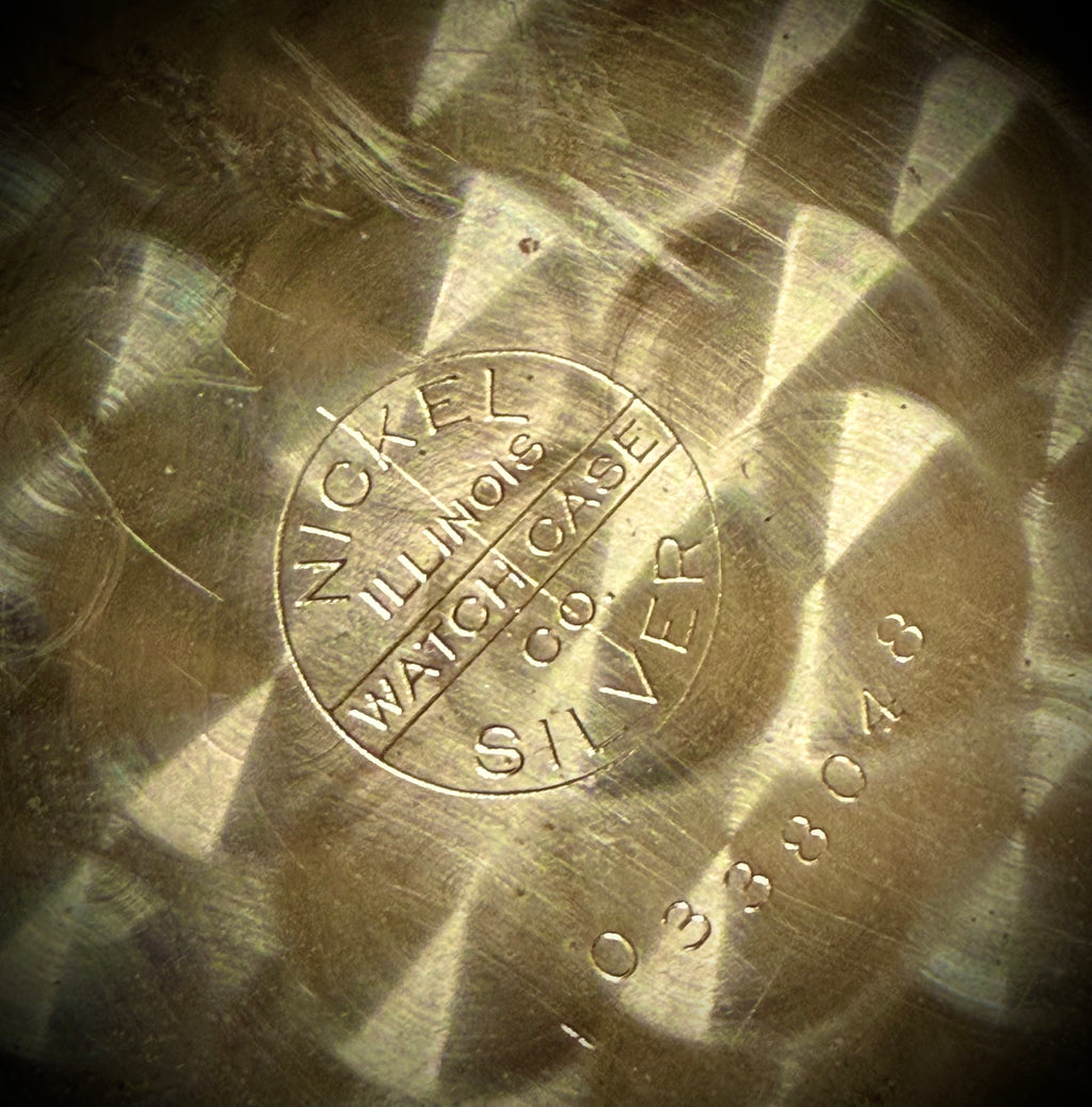 R#1417 Antique 1908 Hamilton pocket watch, adjusted movement rail road accuracy grade 974 serial number 660062 Nickel Silver Lancaster Pensilvania case no 0338048
