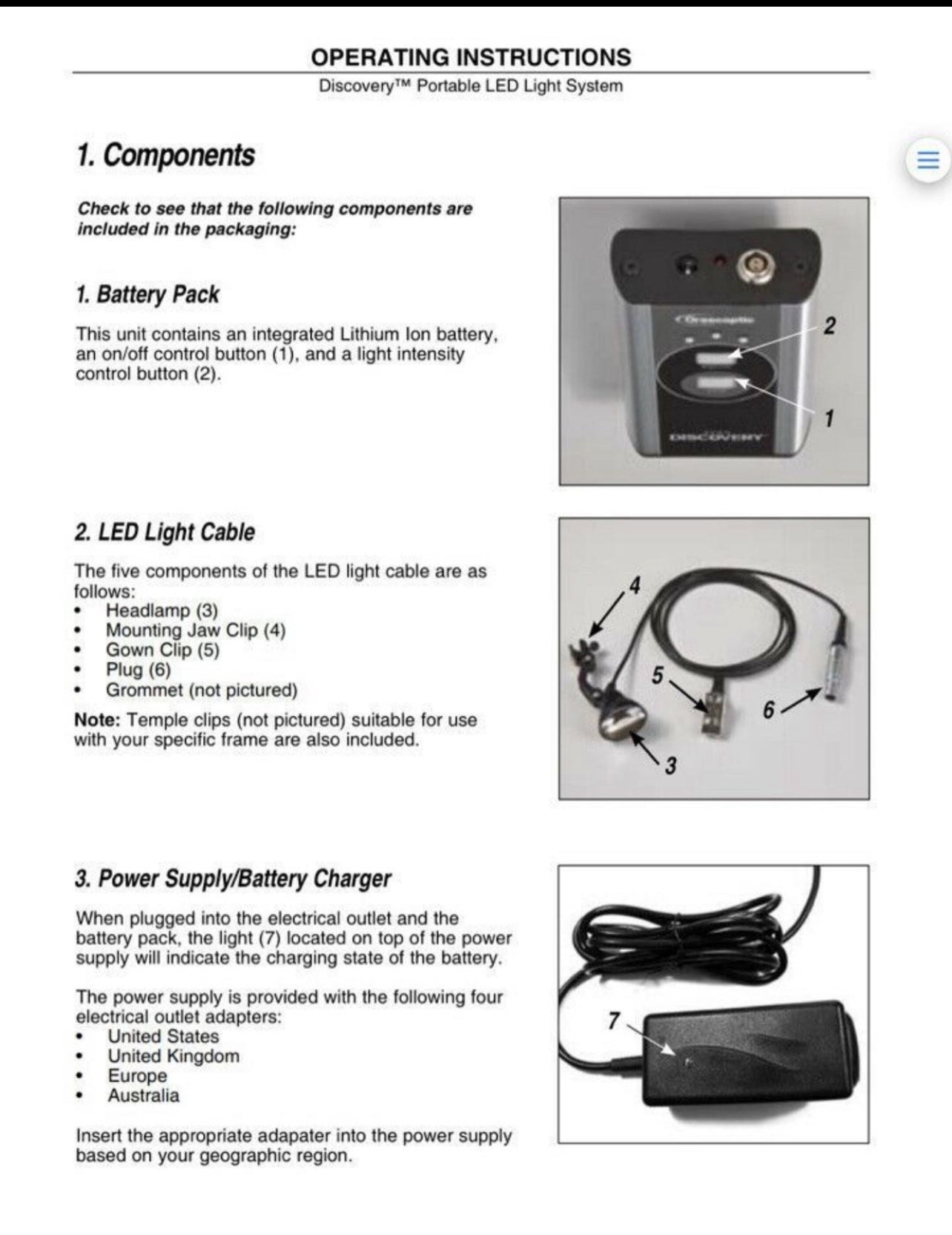 NEW IN Origin BOX Orascoptic Zeon Discovery Portable surgical Dental Loupe Light System