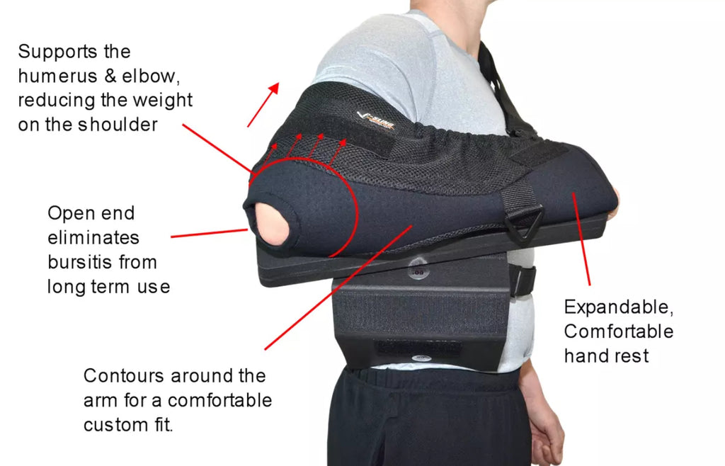 V-Sling Shoulder Immobilizer & Sling, with Removable Abduction Base - Large NEW