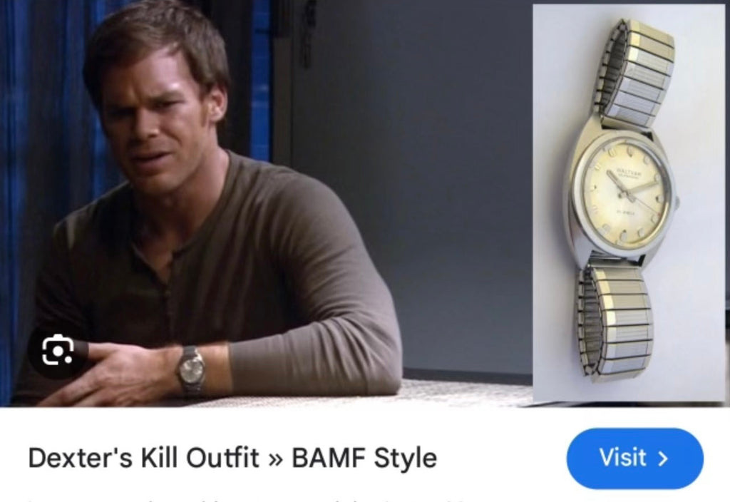 Dexter TV Show Watch#1378 VINTAGE Waltham watch Automatic SELFWINDING DAY DATE Incabloc 25 jewls swiss made