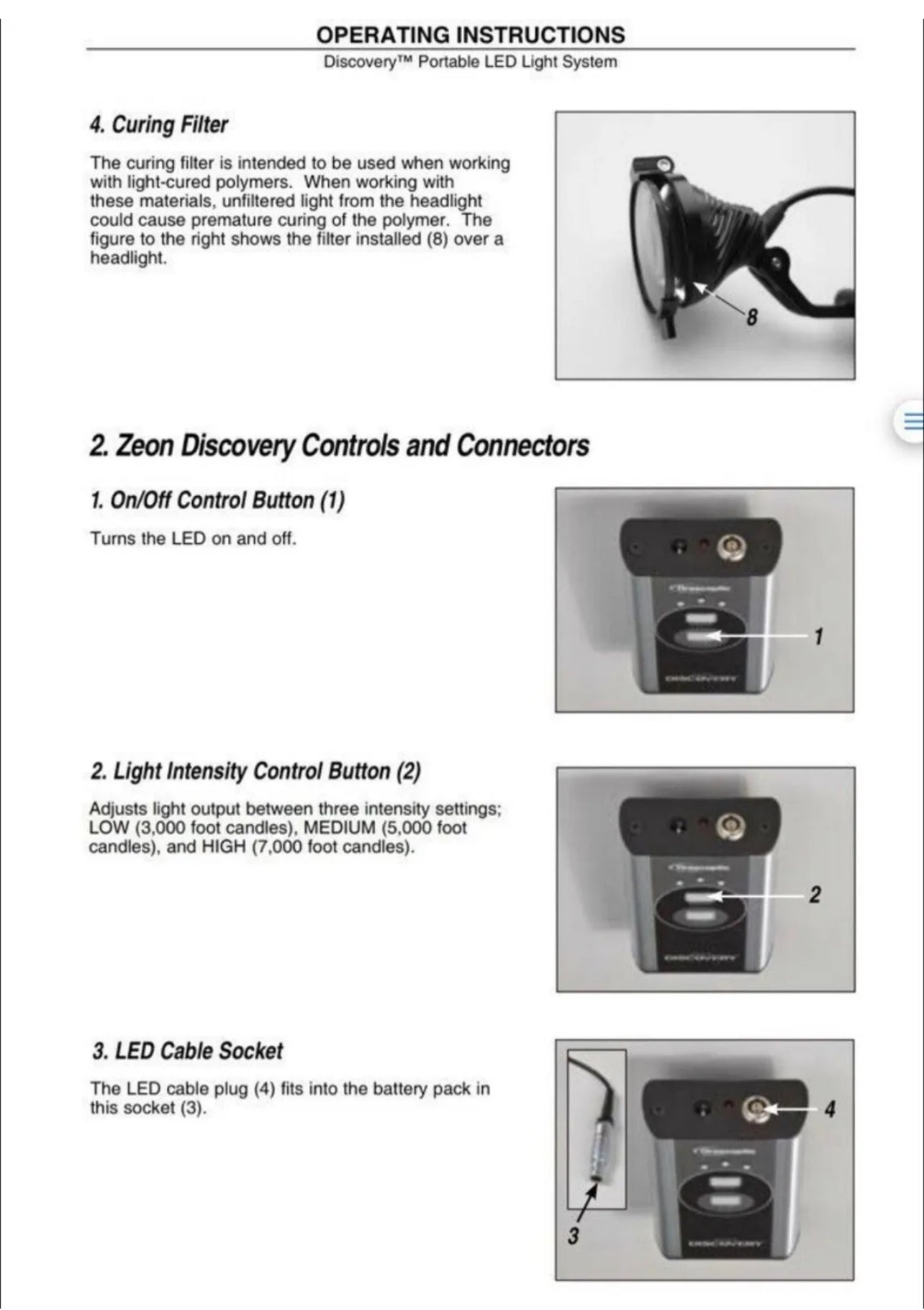 NEW IN Origin BOX Orascoptic Zeon Discovery Portable surgical Dental Loupe Light System