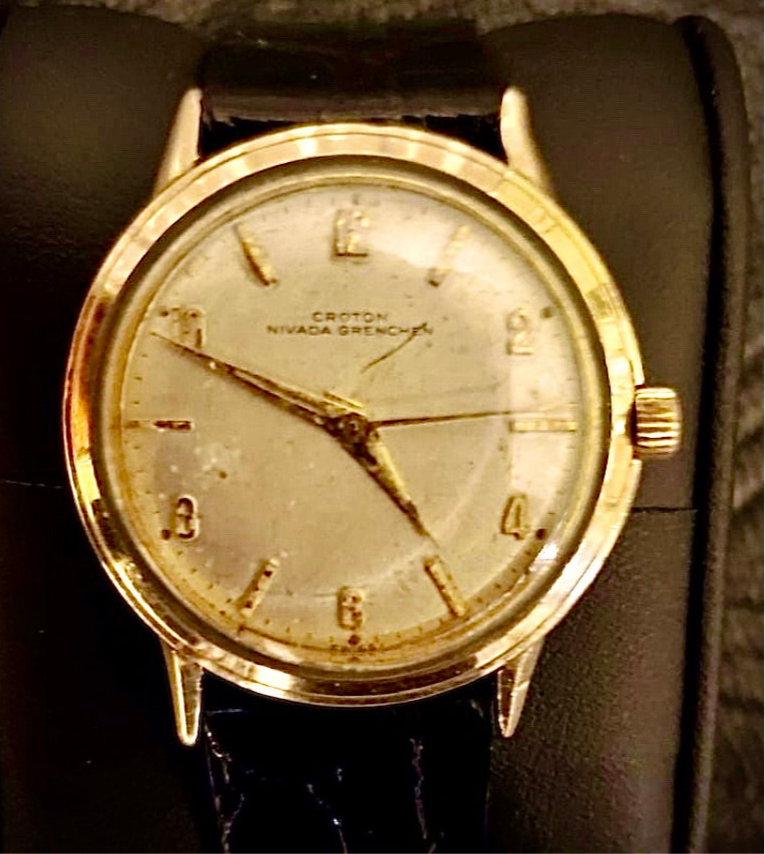 #761A Croton Nivada Grenchen Aquamatic a hard to find watch ETA 2541
