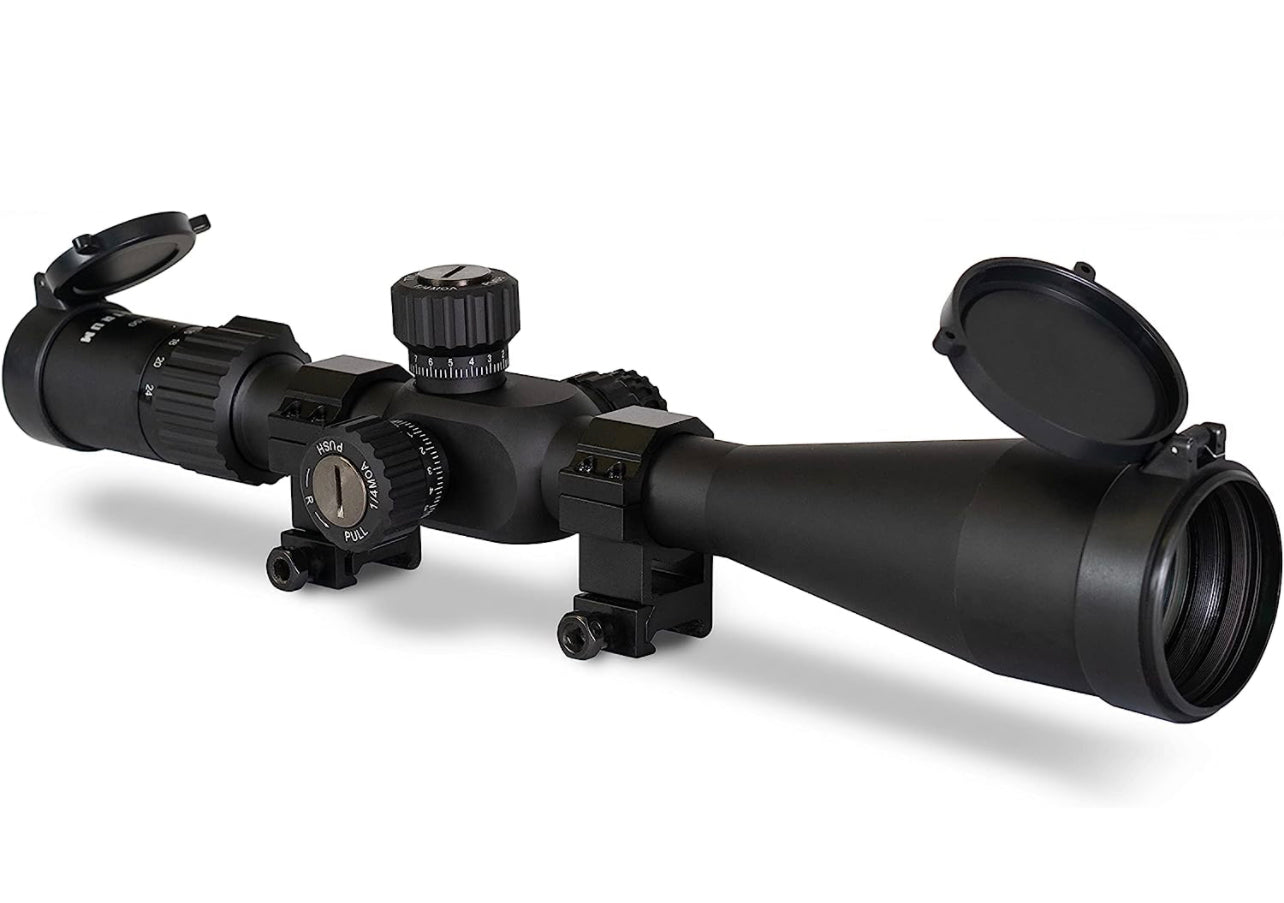 Monstrum G3 6-24x50 First Focal Plane FFP Rifle Scope with Illuminated MOA Reticle and Adjustable Objective