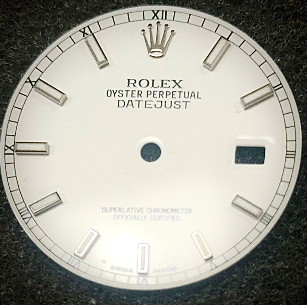 #1391 Genuine Rolex Datejust Pearl WhiteDial Stick Markers T Swiss T 16014-16234
36 dial Serial 02 539222 110124