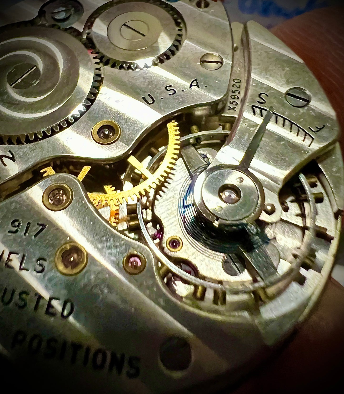 R#992-D Hamilton-A Pocket watch Movement for parts or not working