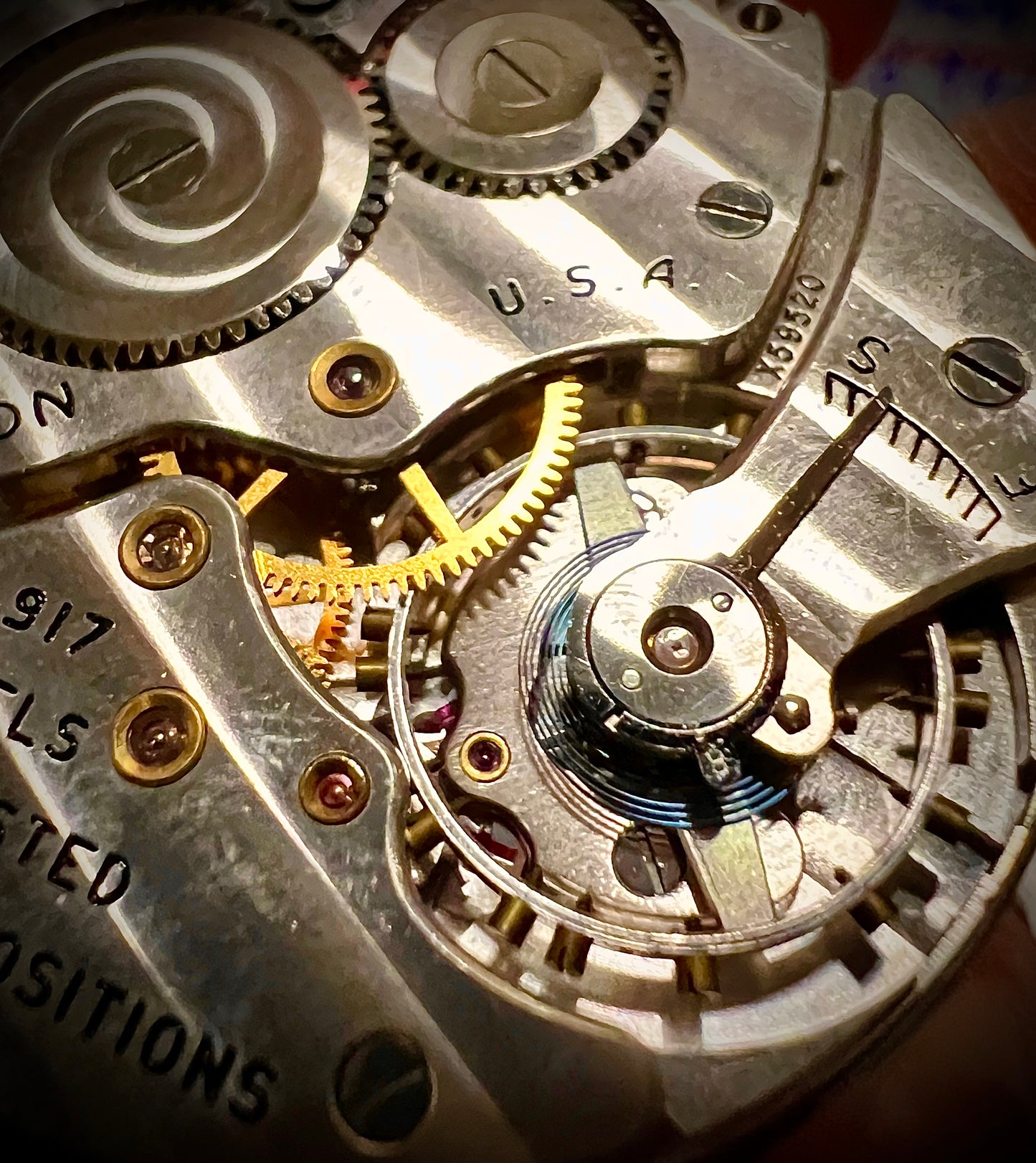 R#992-D Hamilton-A Pocket watch Movement for parts or not working