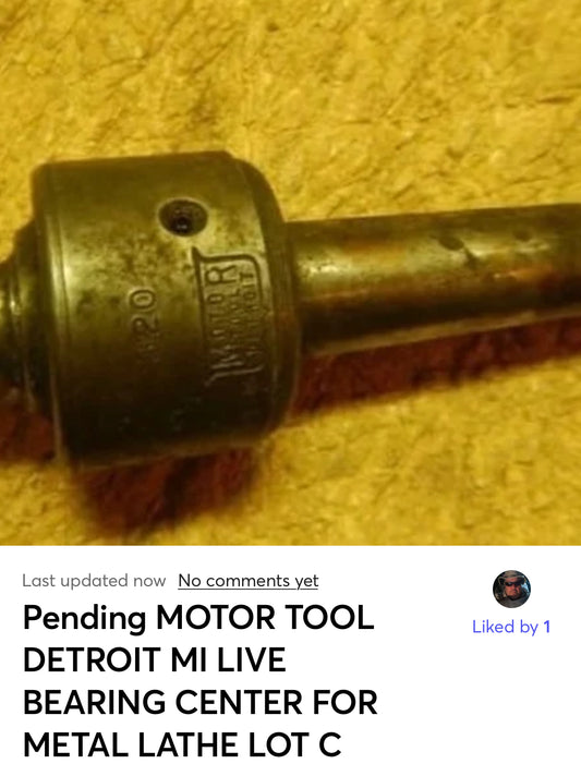 MOTOR TOOL DETROIT MI LIVE BEARING CENTER FOR METAL LATHE