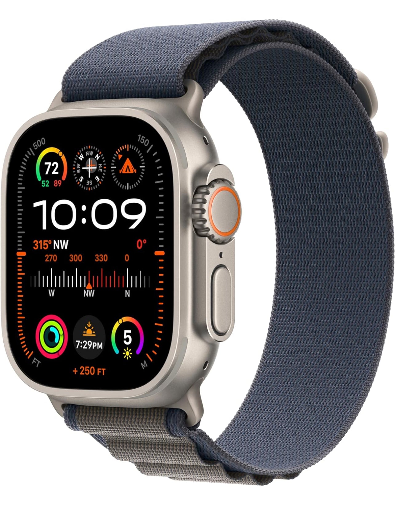 #1366 Apple Watch Ultra 2 [GPS + Cellular 49mm] Smartwatch with Rugged Titanium Case & Blue Alpine Loop Large. Fitness Tracker, Precision GPS, Action Button, Extra-Long Battery Life