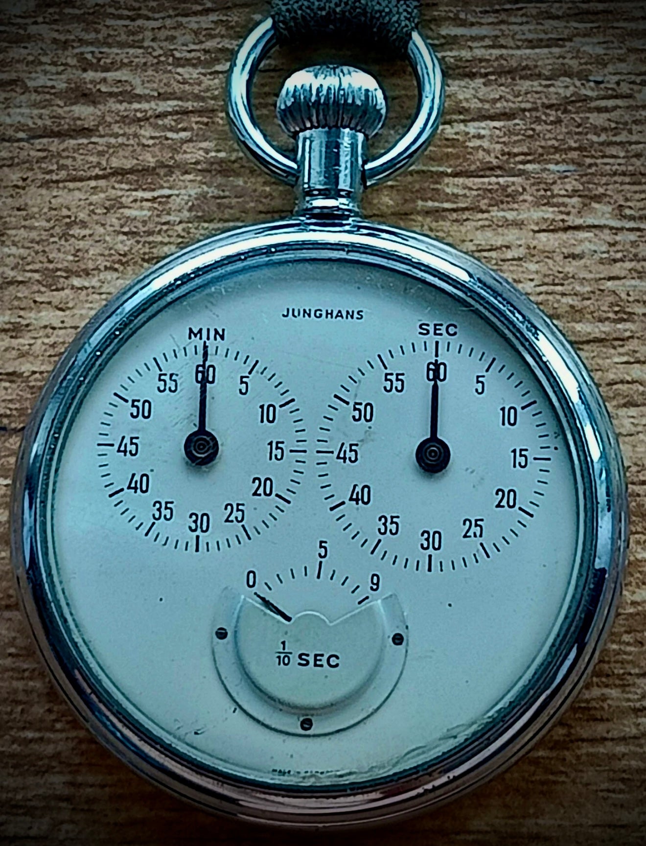 #1426 Old vintage GERMAN Vintage Junghans stopwatch, mechanical, 3-disc, 1/10 second
