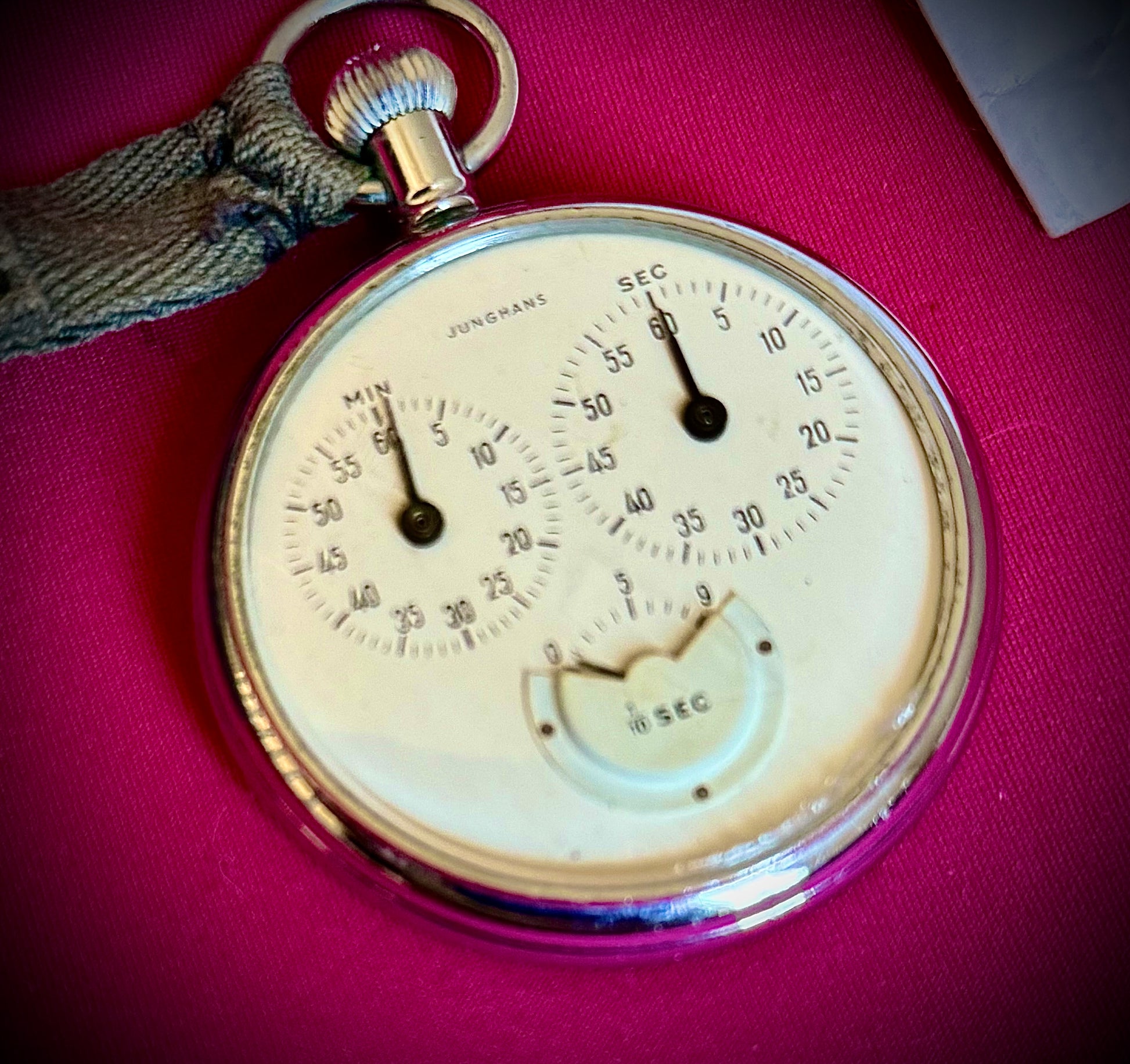#1426 Old vintage GERMAN Vintage Junghans stopwatch, mechanical, 3-disc, 1/10 second