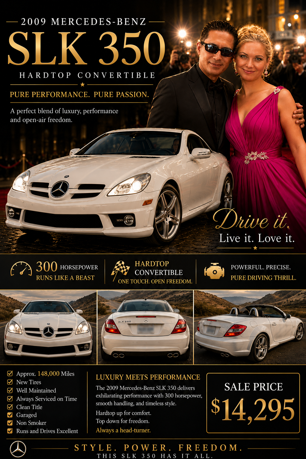 2009 Mercedes-Benz SLK 350 Roadster – Luxury Hardtop Convertible