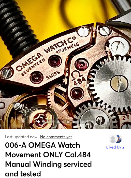 006-A OMEGA Watch Movement ONLY Cal.484 Manual Winding serviced and tested