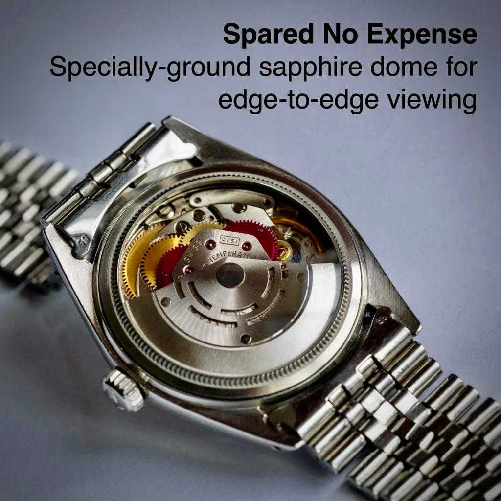 #1229 Extra-Slim Sapphire Exhibition Caseback for Vintage Rolex Datejust