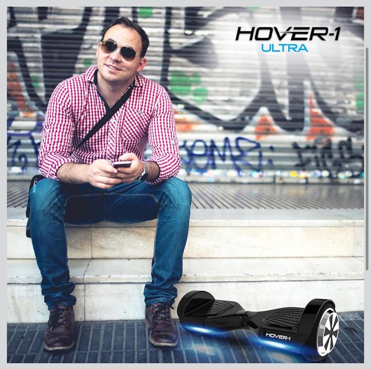 Hover-1 Ultra Electric Self Balancing Scooter with 9MPH Top Speed, 9 Mile Range, 400W Motor, Long Lasting Li-Ion Battery, 5HR Full Charge, Rider Modes Beginner to Expert Blue