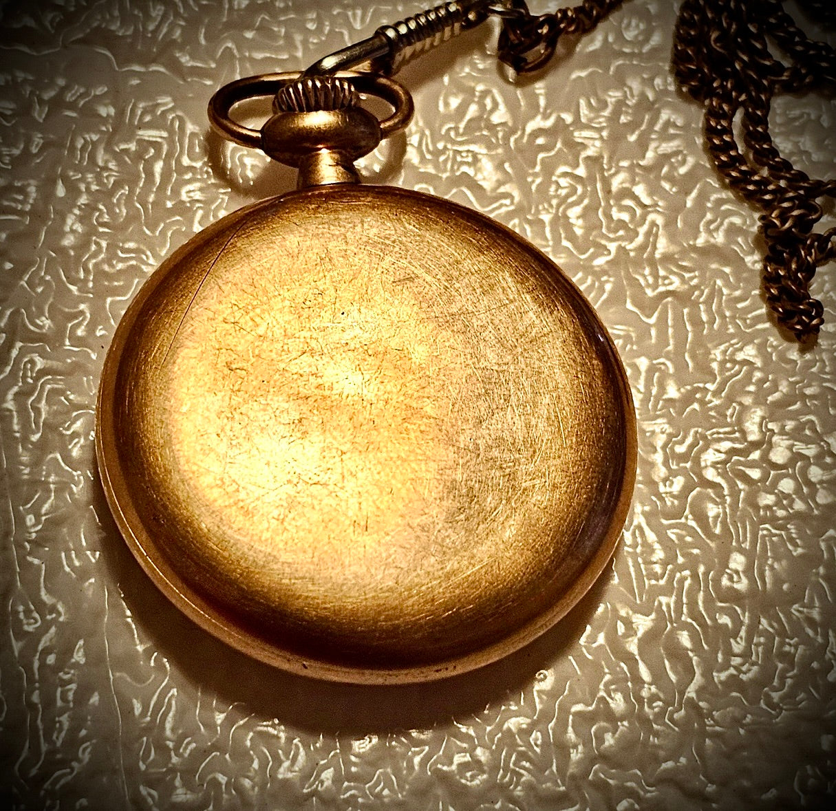 #1384 1948 Elgin Pocket Watch in Monster Gram Gold Filled Case