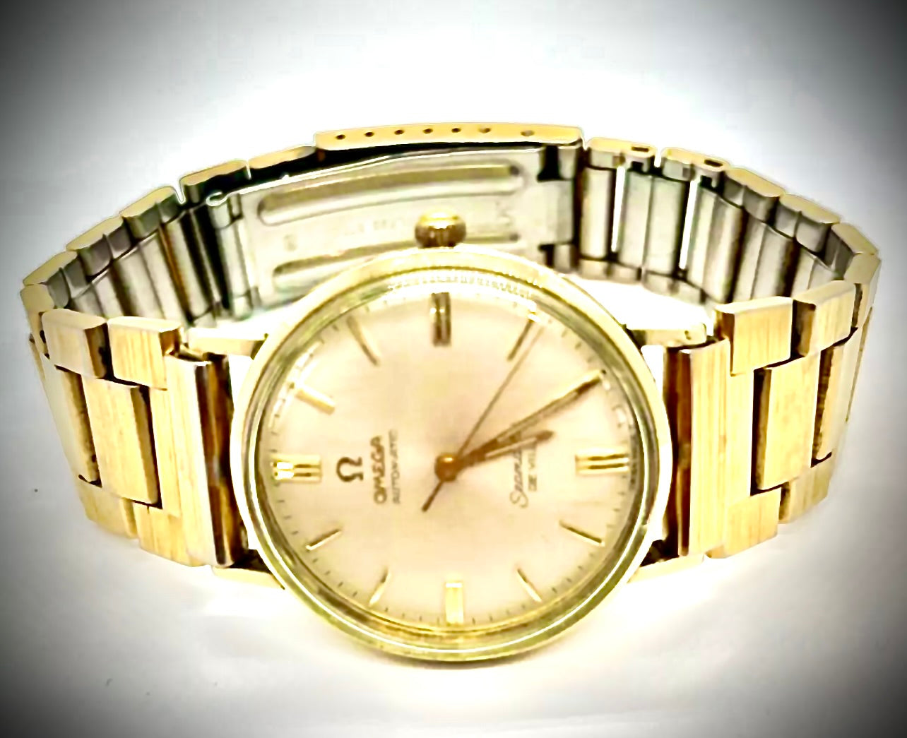 #1345 Vintage Omega Seamaster Deville Automatic Watch Men's 14K Gold Filled caliber 550