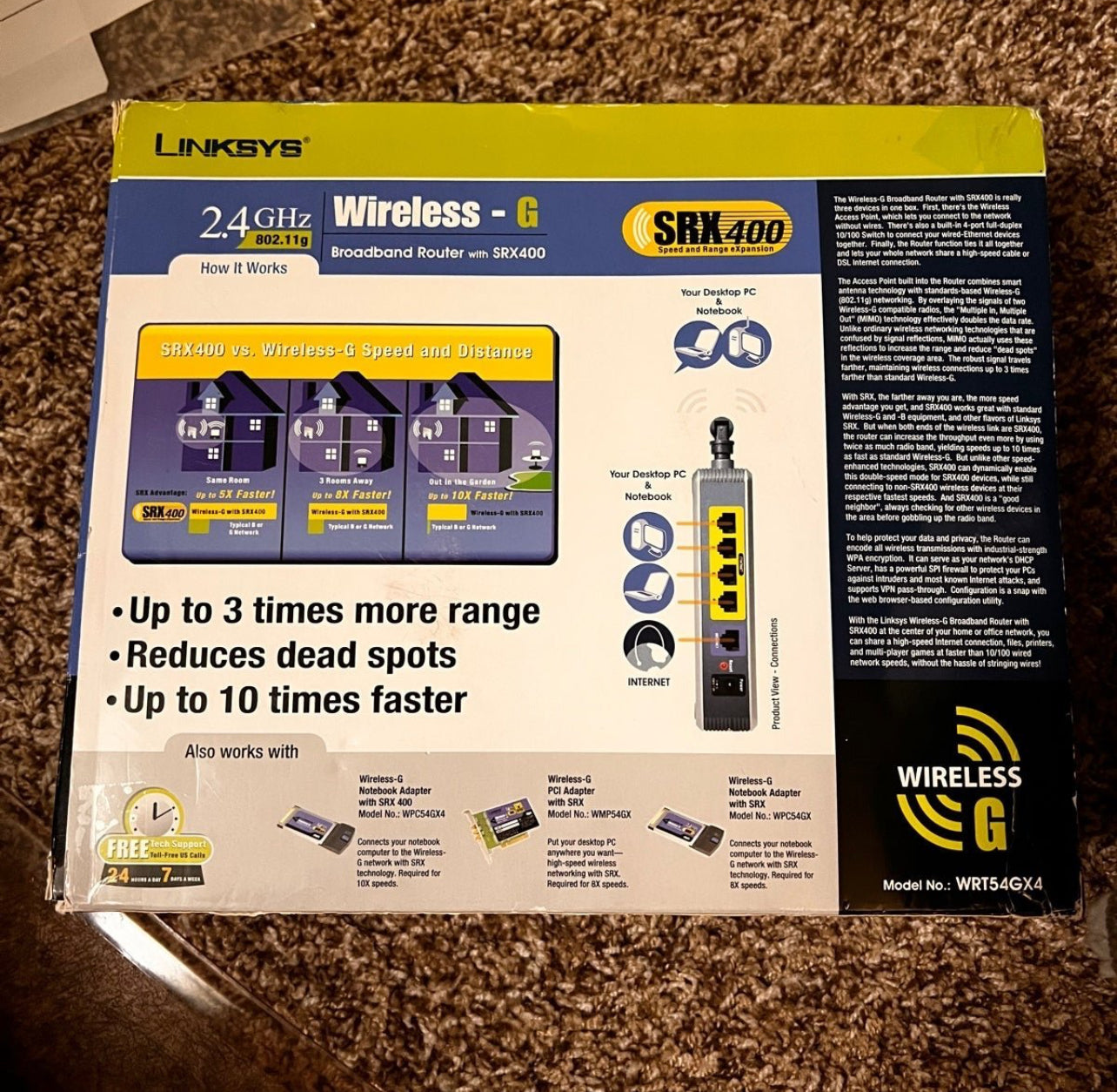 Wireless - G Broadband Router with SRX400 Wireless Networking at Better Than Wir