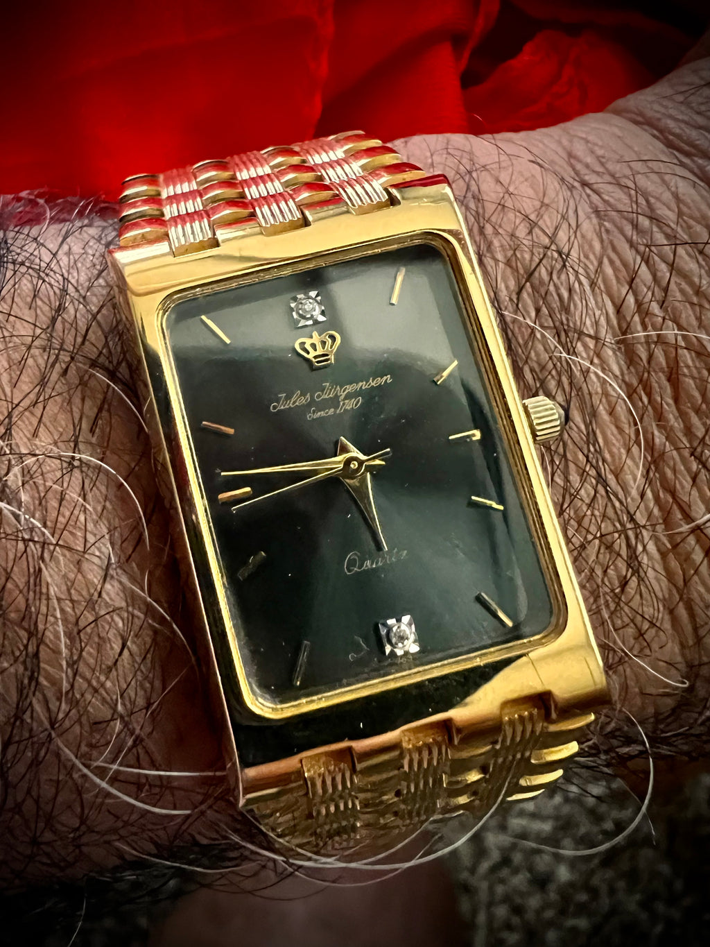 #1157 Vintage Jules Jurgenson VIMen’s Quartz Watch