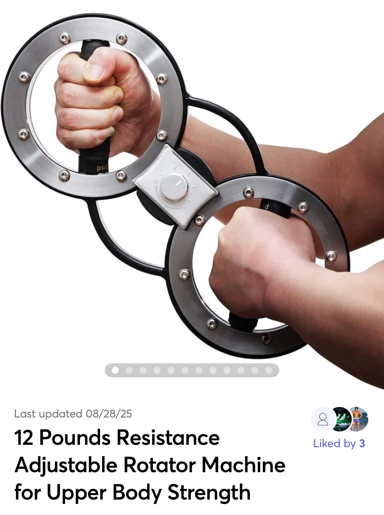 12 Pounds Resistance Adjustable Rotator Machine for Upper Body Strength