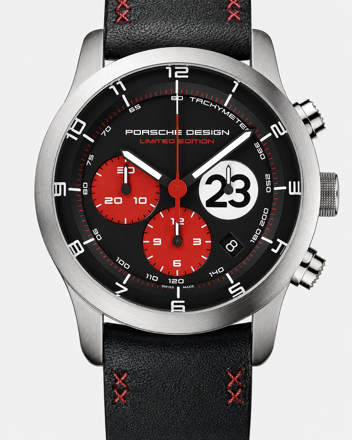#616 Porsche Design P6612 Dashboard Chronograph Limited Edition Titanium Swiss Automatic case 42mm Lugs 22mmHighly Collectable Titanium watch car 23 winner of 1970 Lemont