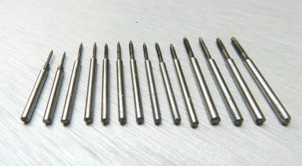 Mini Tap and Die Set 14 Taps & Screwplate & Pin Vise Set 0.7-2mm Jewelry Making