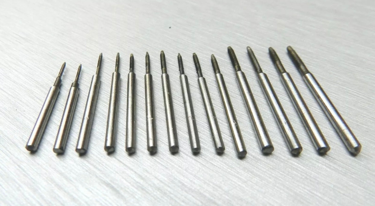 Mini Tap and Die Set 14 Taps & Screwplate & Pin Vise Set 0.7-2mm Jewelry Making