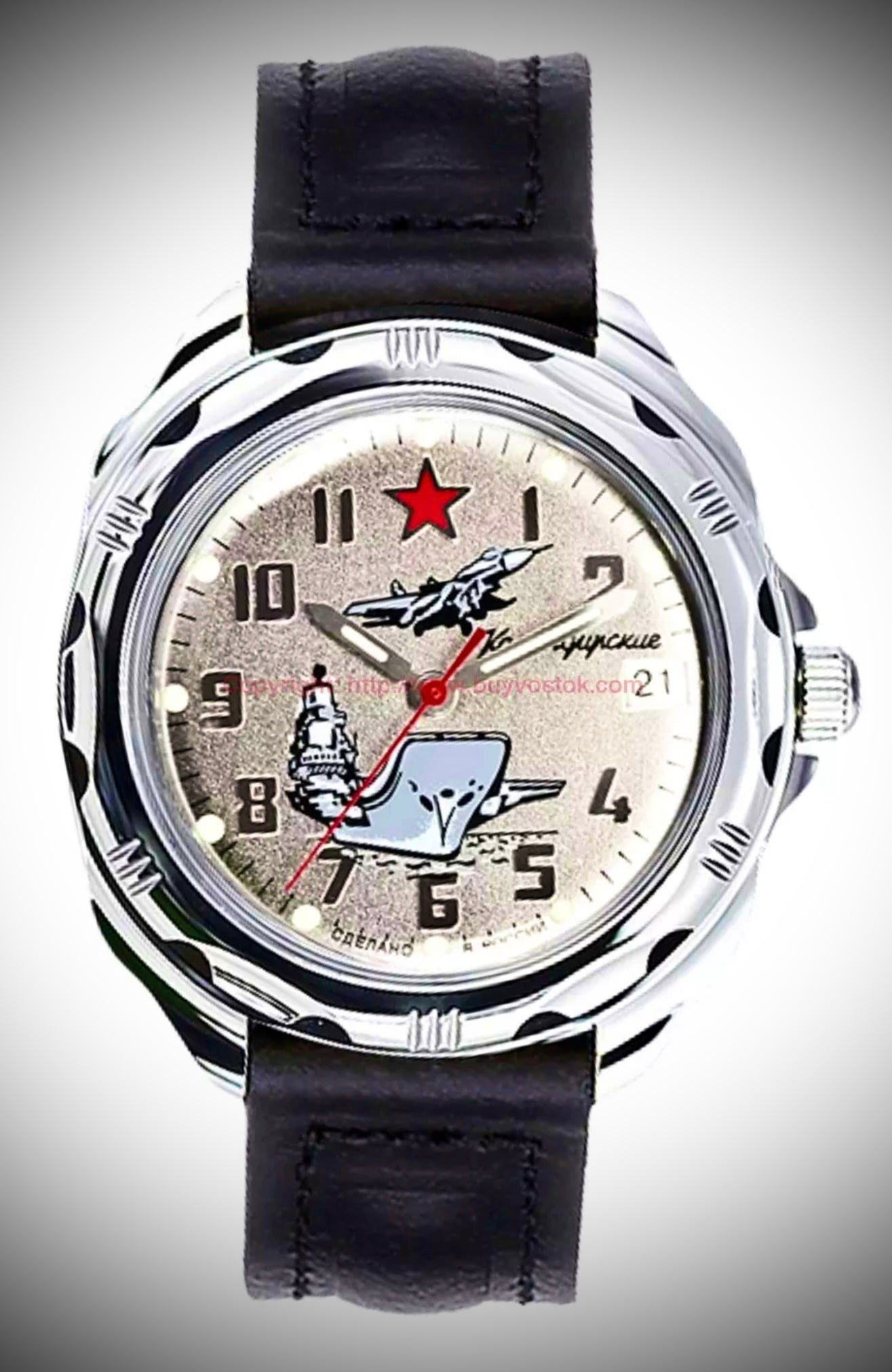 #1354 Vostok Komandirskie 211402 Aviation Mechanical Russian Military Watch USA SELLER