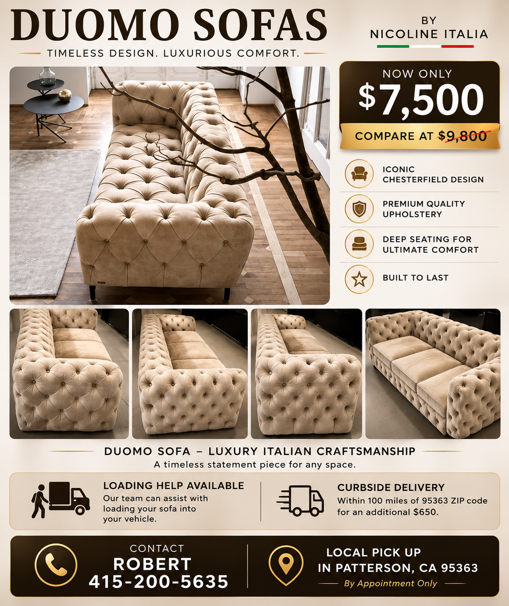 Duomo Sofa by Nicoline Italia – Luxury Italian Chesterfield Sofa | Premium Upholstered Designer Sofa