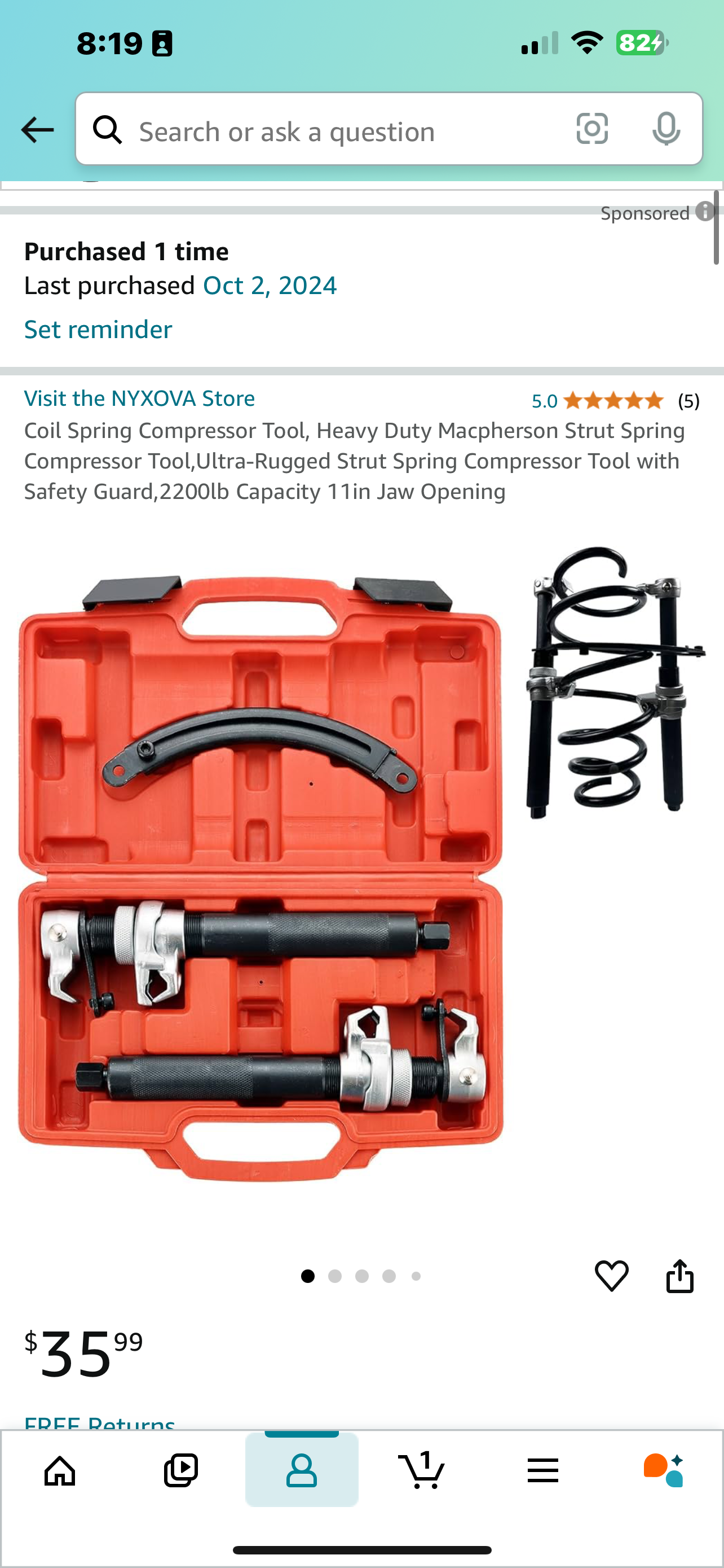 Coil Spring Compressor Tool, Heavy Duty Macpherson Strut Spring Compressor Tool,