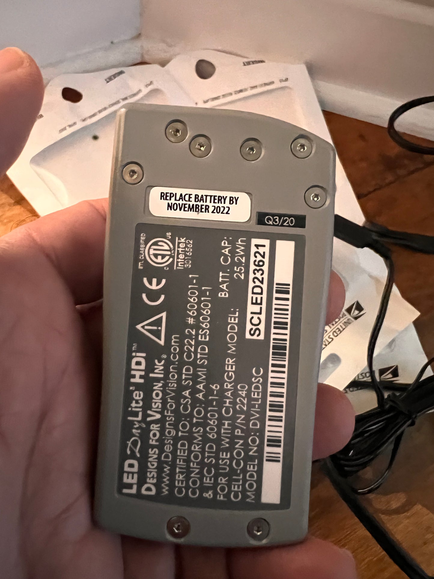 New TWO (2) Design for vision LED DayLite' HDi™ Dental surgical battery module 3 years warranty Reserved for Julian in Columbia sold