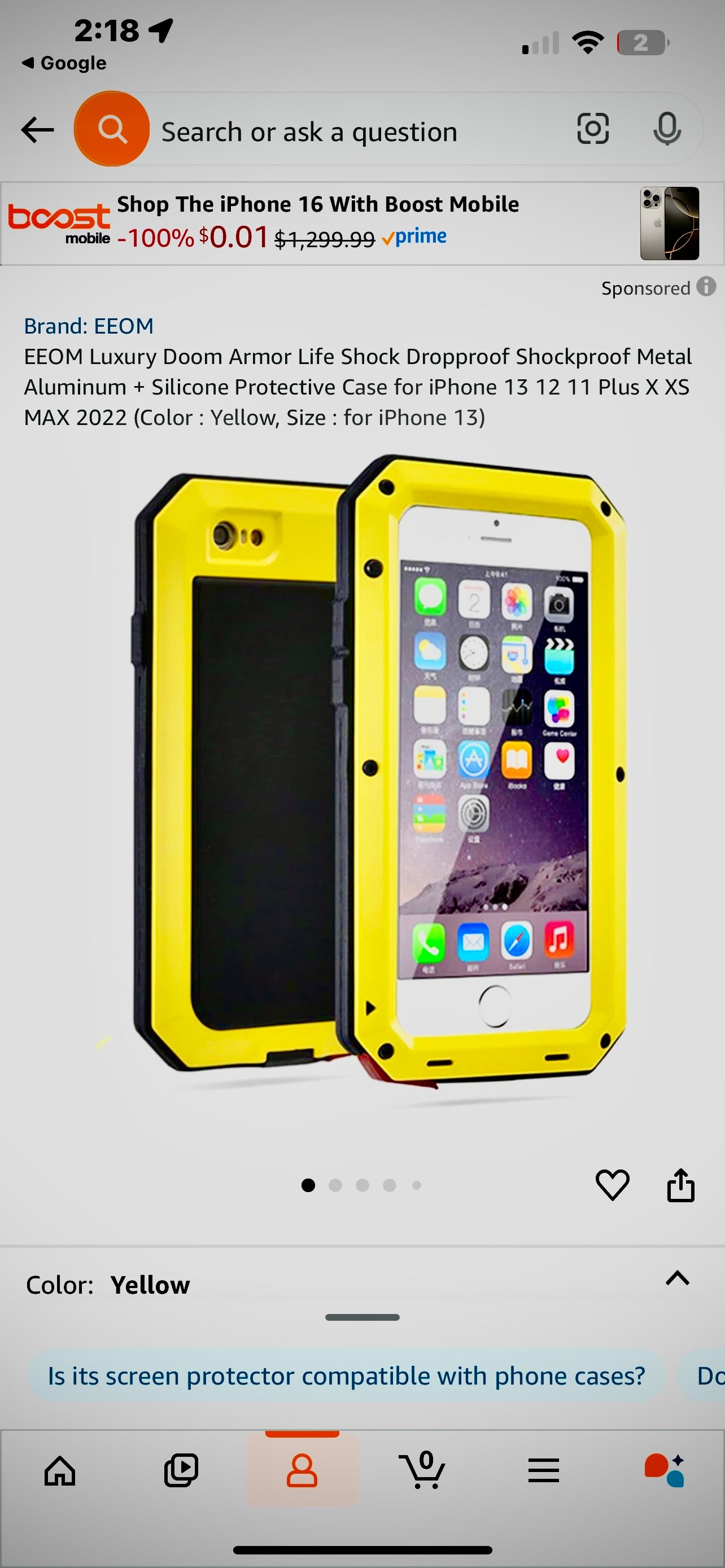 Luxury Doom Armor Life Shock Dropproof Shockproof Metal Aluminum + Silicone Protective Case for iPhone