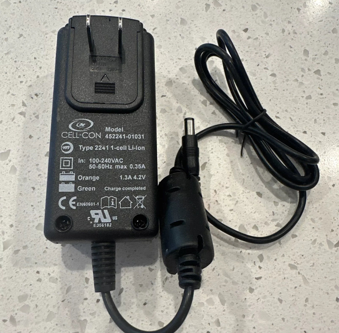 AC Adapter Cell-Con Model 452241-01031 Type 2241 1-Cell Li-Ion 1.3A 4.2V