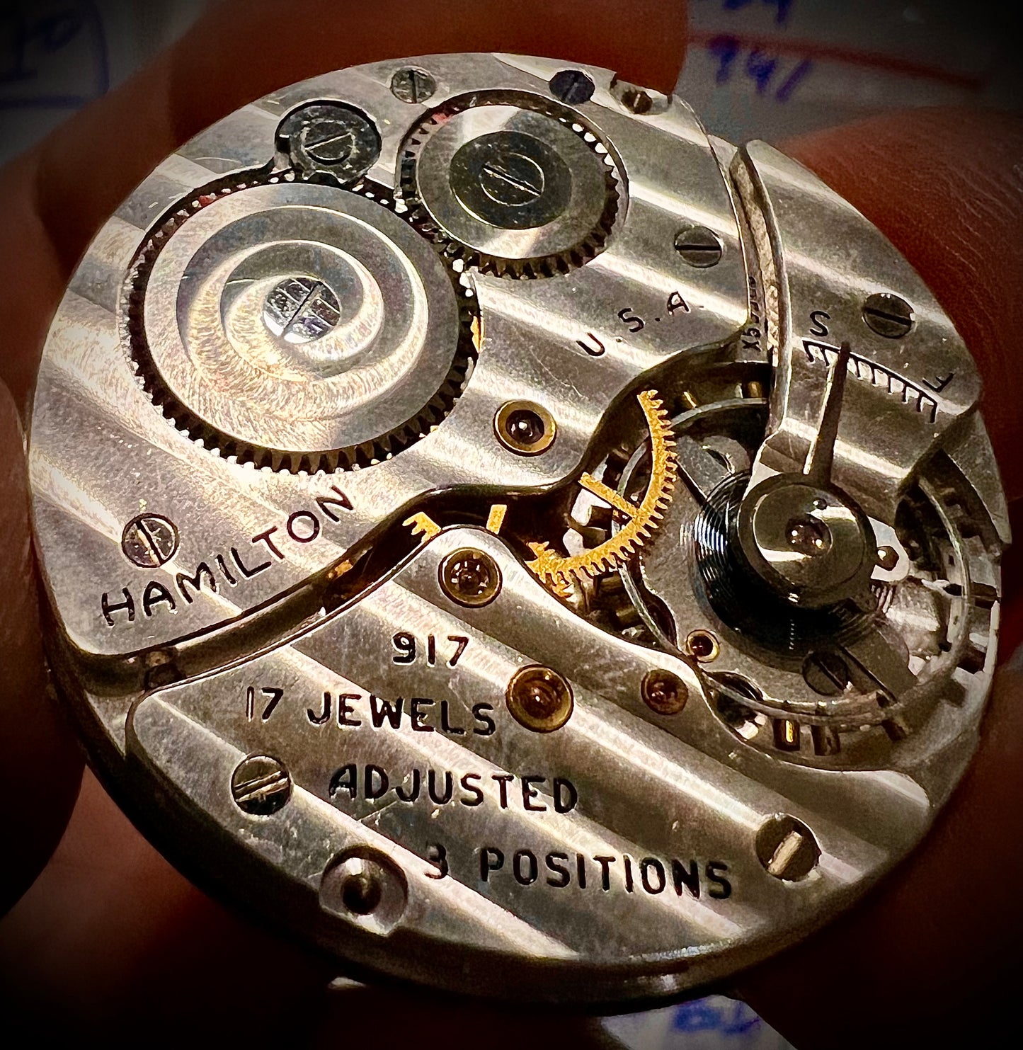 R#992-D Hamilton-A Pocket watch Movement for parts or not working