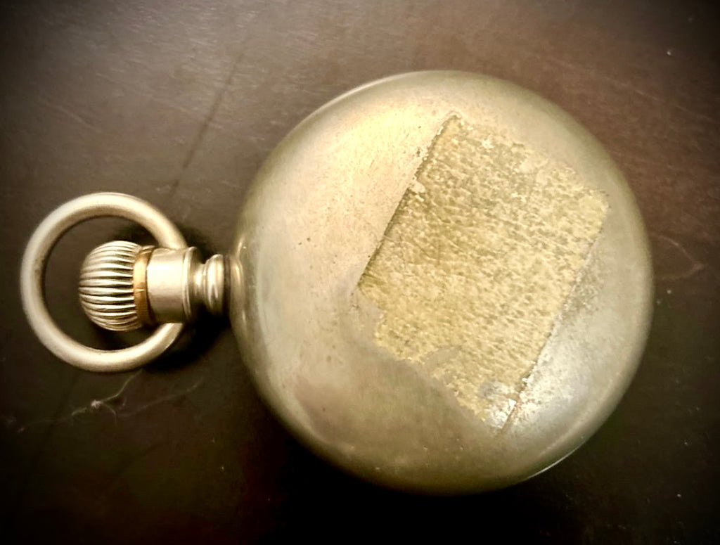 R#1417 Antique 1908 Hamilton pocket watch, adjusted movement rail road accuracy grade 974 serial number 660062 Nickel Silver Lancaster Pensilvania case no 0338048