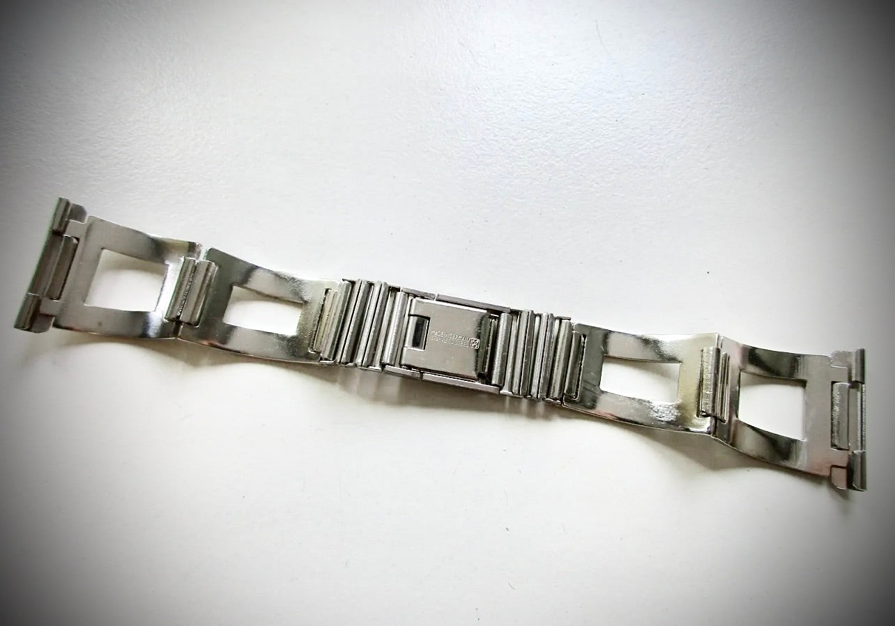 #001 Pfistra AP Germany made 25 MM stainless RALLY 1970's watch bracelet