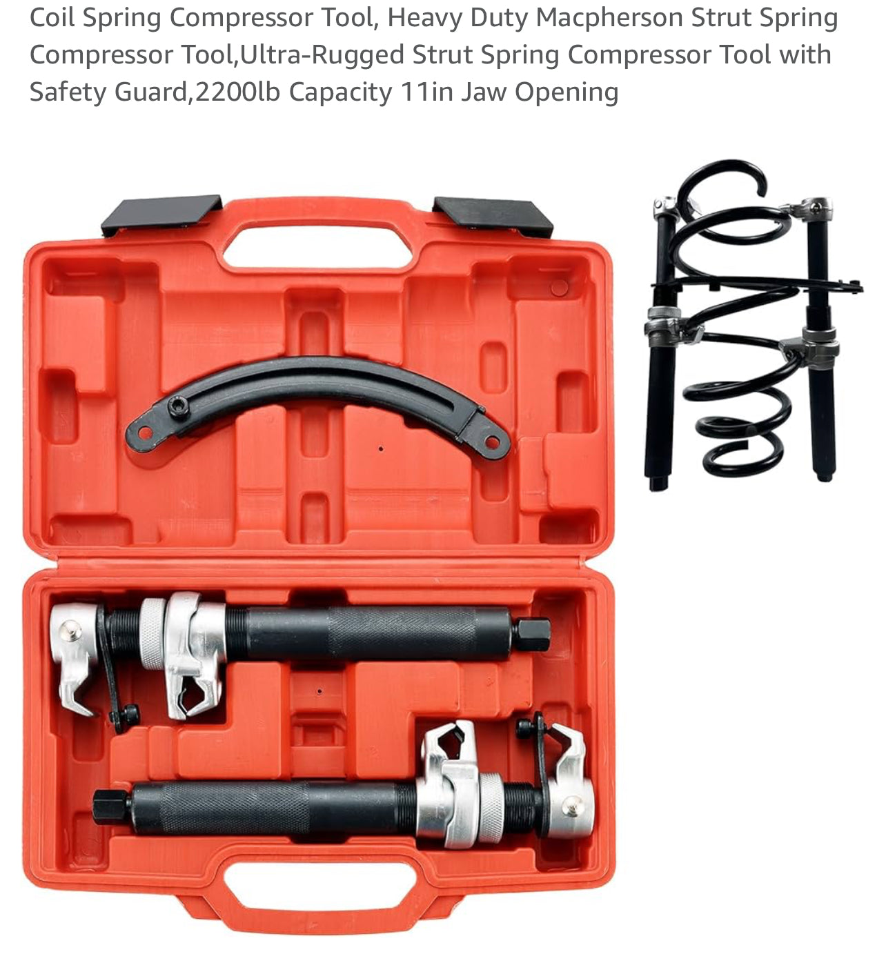 Coil Spring Compressor Tool, Heavy Duty Macpherson Strut Spring Compressor Tool,