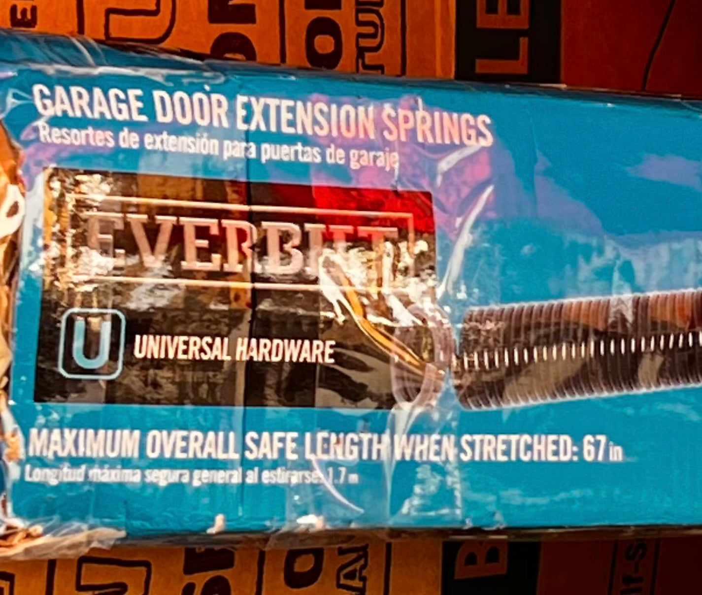 Garage Door Extension Spring 1 Pak Everbilt 707800 130 Weight Limit